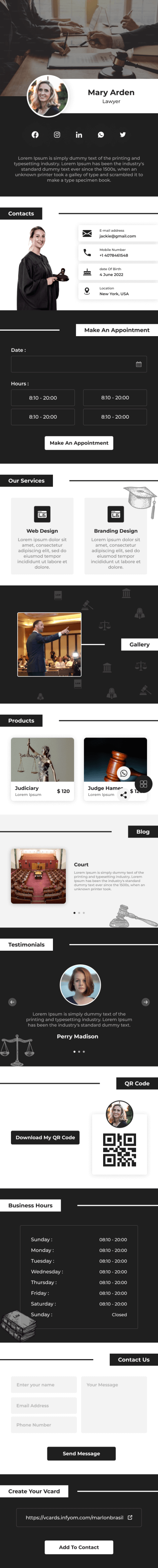 Lawyer Digital Card