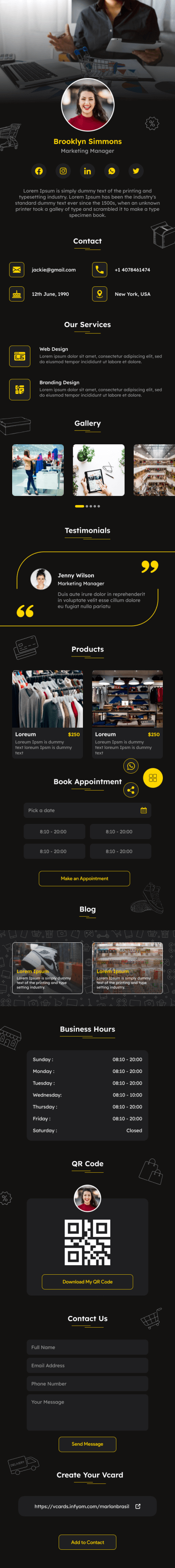 Retailer Digital Card