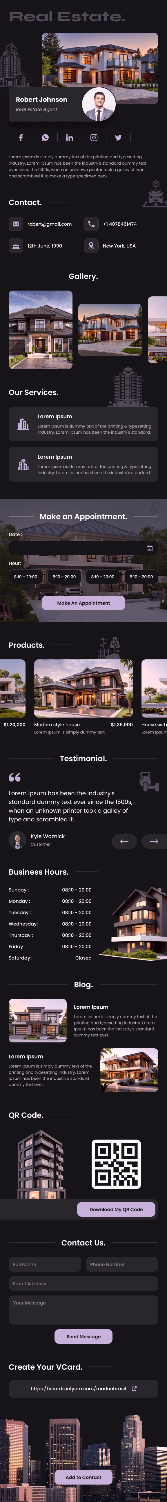 Real Estate Digital Card