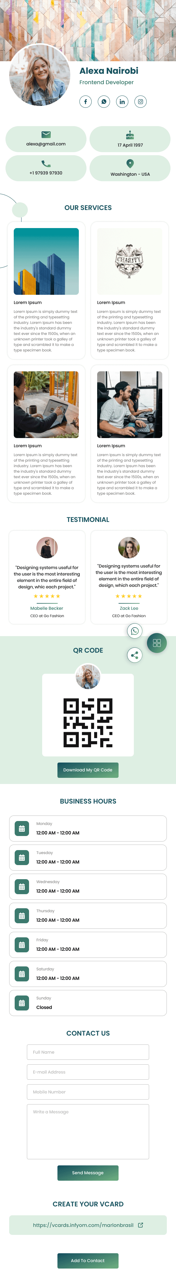 Professional Digital Card