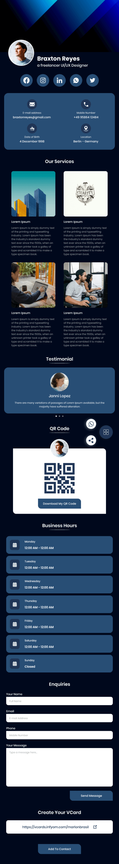 Corporate Classic Digital Card